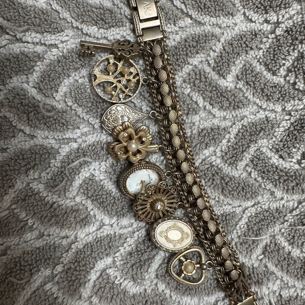 Gold Charm watch Bracelet